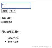 Springboot2.x+Websocket+js实现实时在线文本协同编辑,并展示协同用户