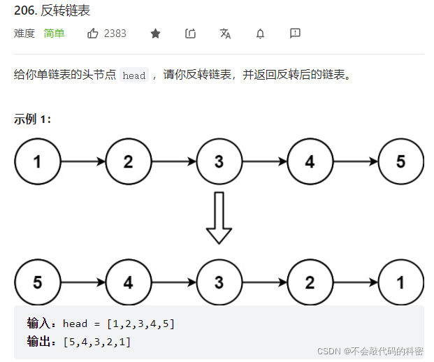 【leetcode】206.反转链表