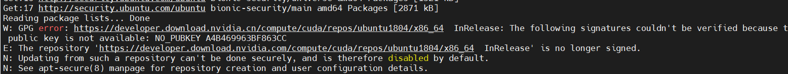 sudo apt-get update出现W: GPG 错误：http://packages.ros.org/ros/ubuntu xenial InRelease: 由于没有公钥，无法验证下列签名：