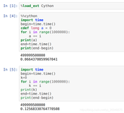 在notebook中运行cython和Python效率对比