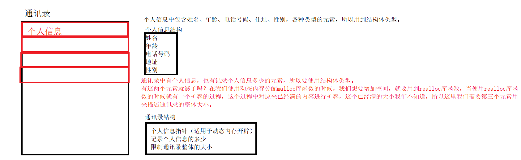 c语言小项目(动态通讯录的实现)