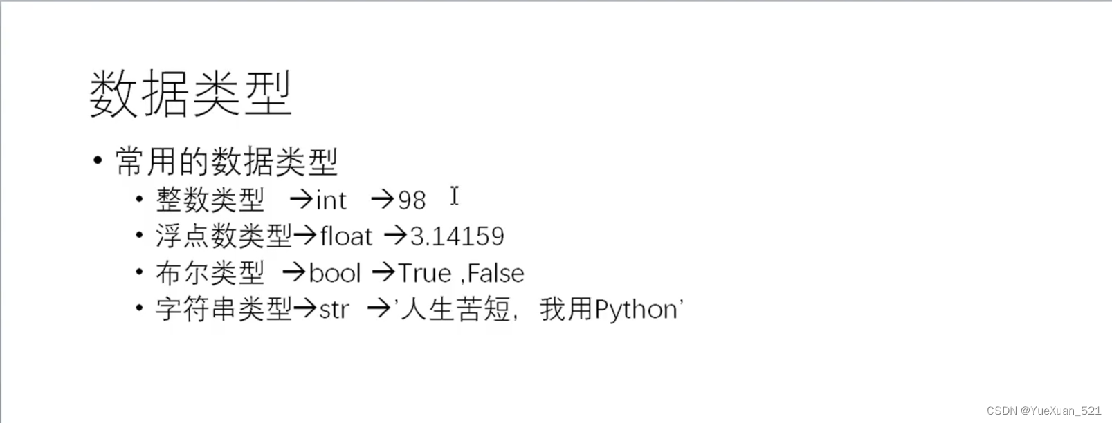 Python数据类型与数据类型转换