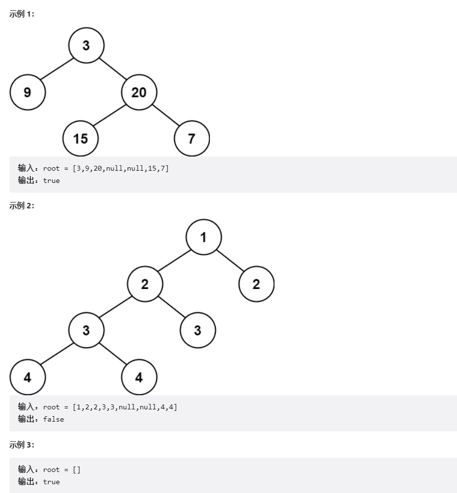 力扣110. 平衡二叉树Java