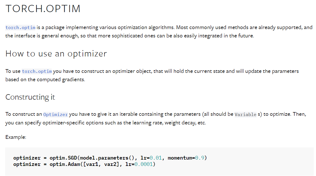 【PyTorch】Optim 优化器