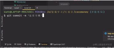 解决webstorm的Terminal和git中文乱码与空格的问题