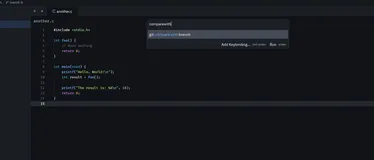 Zed Git 终于支持直接与任意分支对比了