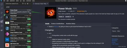 vscode 使用插件 Power Mode 在写代码时产生炫酷特效