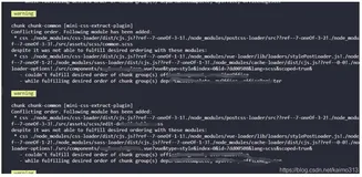 vuecli3打包报警告：chunk chunk-common [mini-css-extract-plugin] Conflicting order.