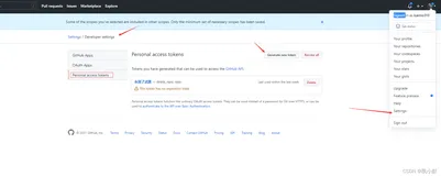 git 报错：Support for password authentication was removed. Please use a personal access token instead.