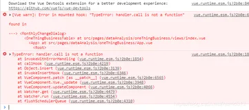 [Vue warn]: Error in mounted hook: “TypeError: handler.call is not a function“