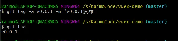 git怎么给项目打tag