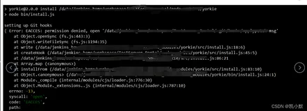 linux 下 root 权限执行 npm install 报错：Error:EACCES:permission denied ‘xxx‘？