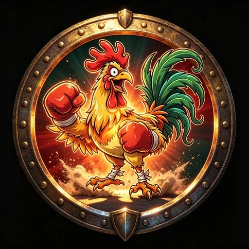 游戏 logo：红冠