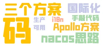 三种手段：通过Apollo和nacos的能力进行国际化动态配置实现热更新