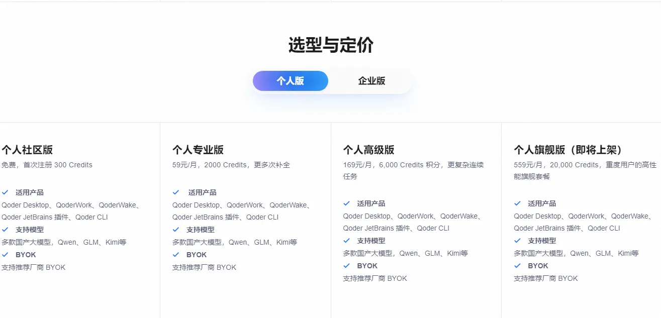 QoderCN选型与定价.png