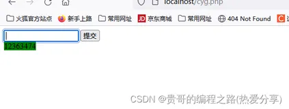 php案例:提交的内容形成了标签