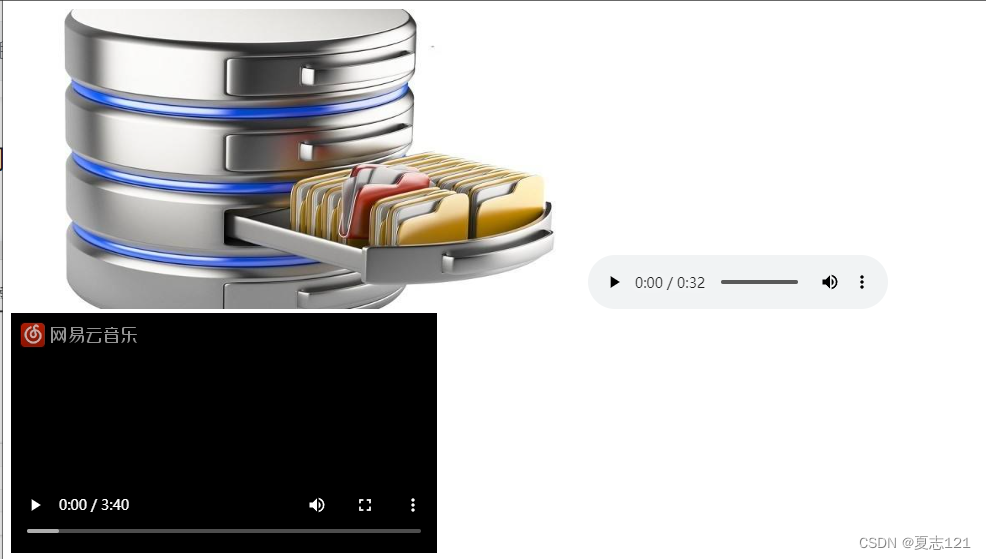 HTML图片音频视频标签、超链接标签、列表标签和布局标签示例