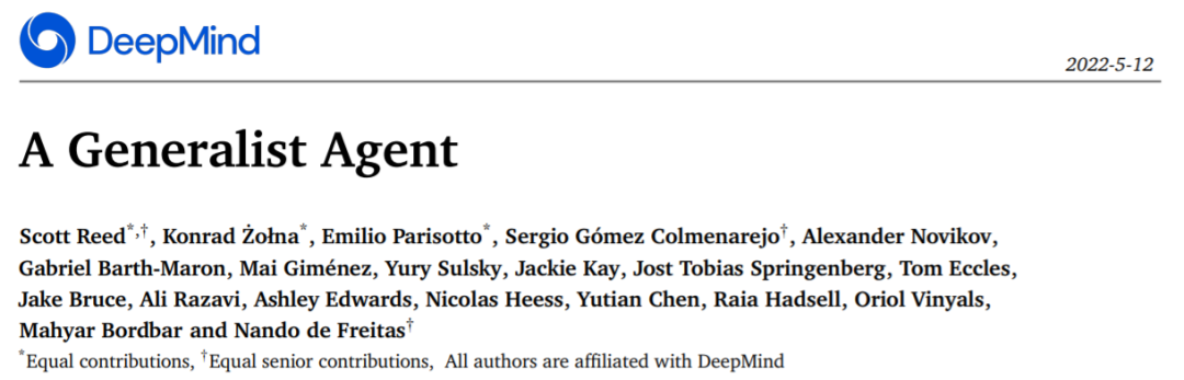 DeepMind「通才」AI智能体Gato来了，多模态、多任务，受大语言模型启发