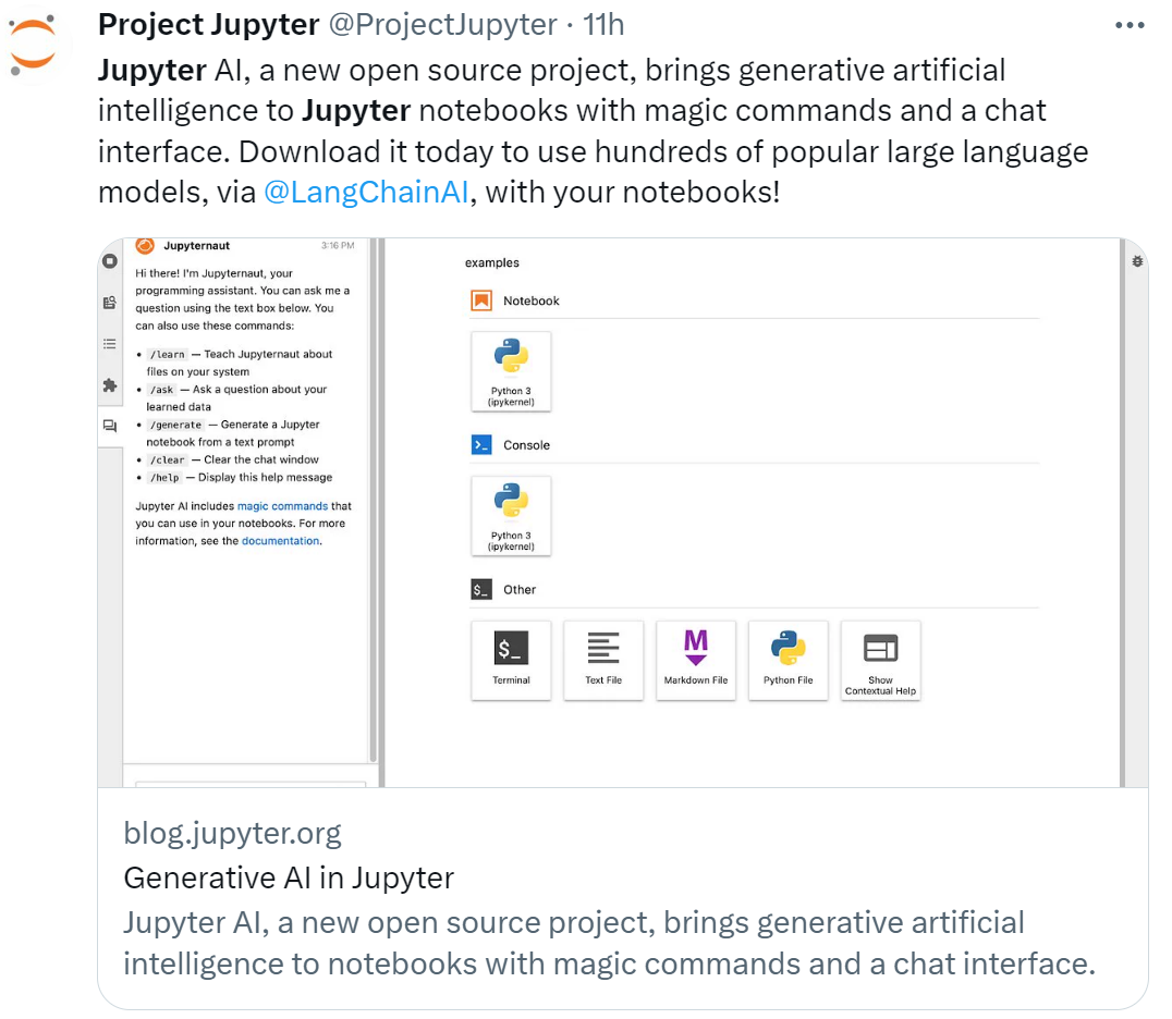 Jupiter Analysis Code Jupyter AI安装使用教程教你连接大模型聊天生成代码修复错误-开发者社区-阿里云