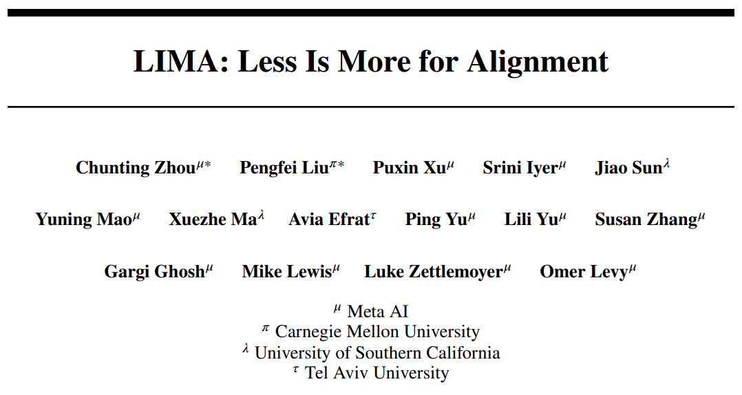 没有RLHF，一样媲美GPT-4、Bard，Meta发布650亿参数语言模型LIMA