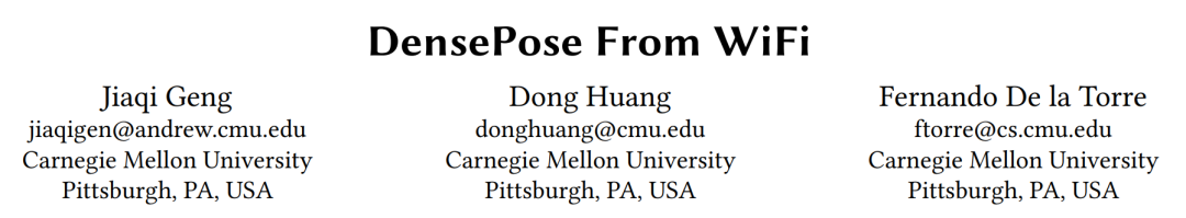 全身追踪、不怕遮挡，CMU两位华人做了个基于WiFi信号的DensePose