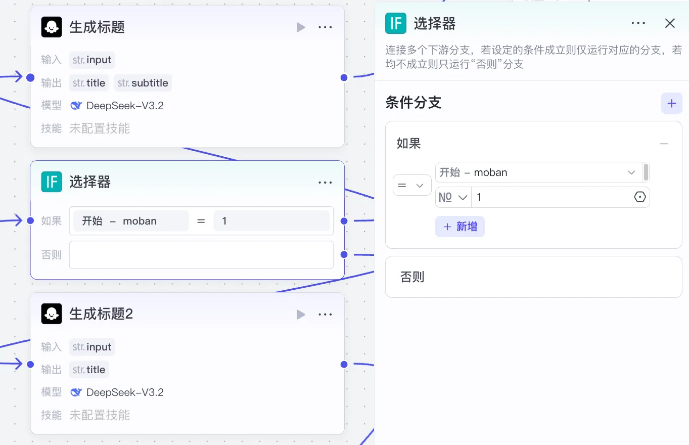 选择器节点配置