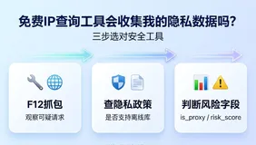 免费IP地址查询工具会收集我的隐私数据吗？教你选对安全工具保护IP