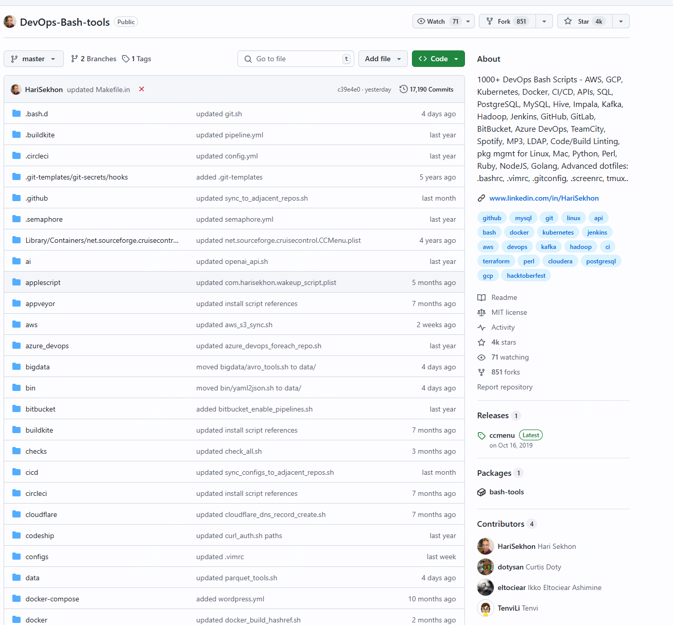 1000个开源免费的bash脚本合集