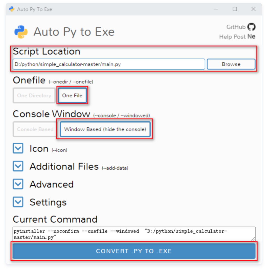 create executable files (.exe) from python scripts... Python脚本打包 exe,auto-py-to-exe来帮你!-阿里云开发者社区
