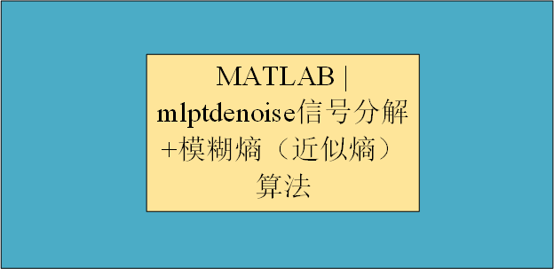 【MATLAB 】mlptdenoise 信号分解+模糊熵（近似熵）算法