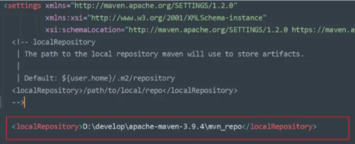 <localRepository>标签
