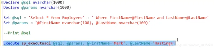 sql server 存储过程传递表名参数及Dynamic SQL