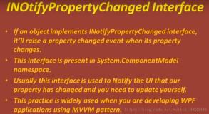 WPF学习—INotifyPropertyChanged Interface