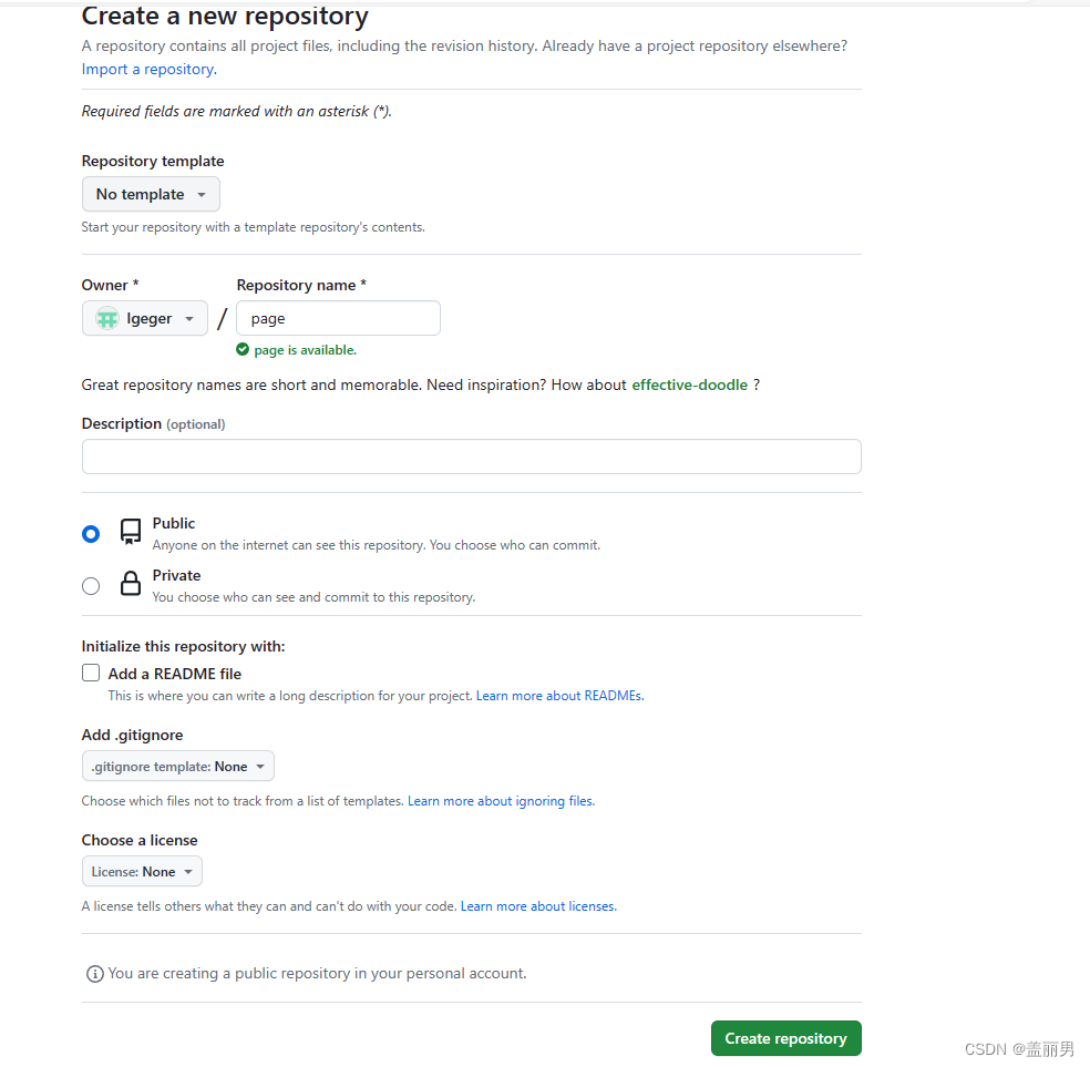 github pages 部署单页面