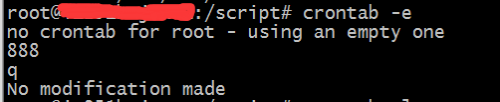 Linux Ubuntu crontab 添加错误 提示：no crontab for root - using an empty one 888