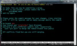 Git冲突：# If this is not correct, please remove the file # .git/MERGE_HEAD
