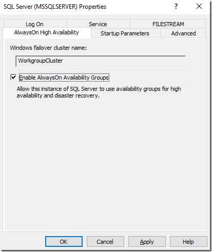 部署SQL Server 2016基于工作组的AlwaysOn AG