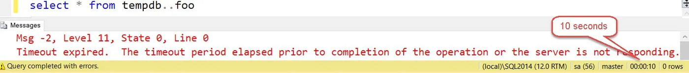 SQL SERVER - Timeout expired. The timeout period elapsed prior to completion of the operation timeout-02-1