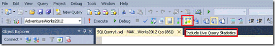 SQL Server 2016 实时查询统计(Live Query Statistics)