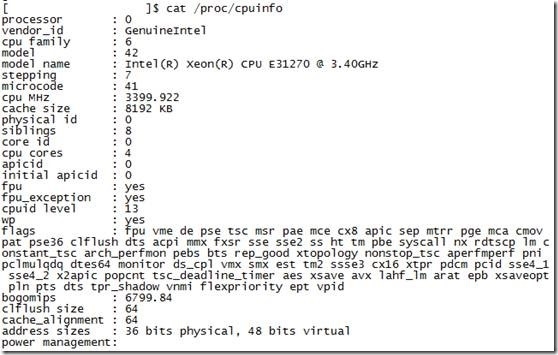 查看Linux服务器的CPU详细信息