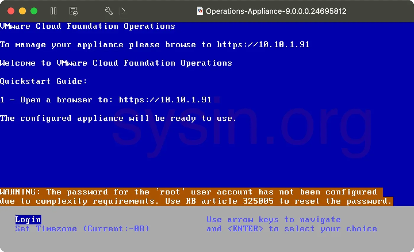 VCF-Operations-SYSIN