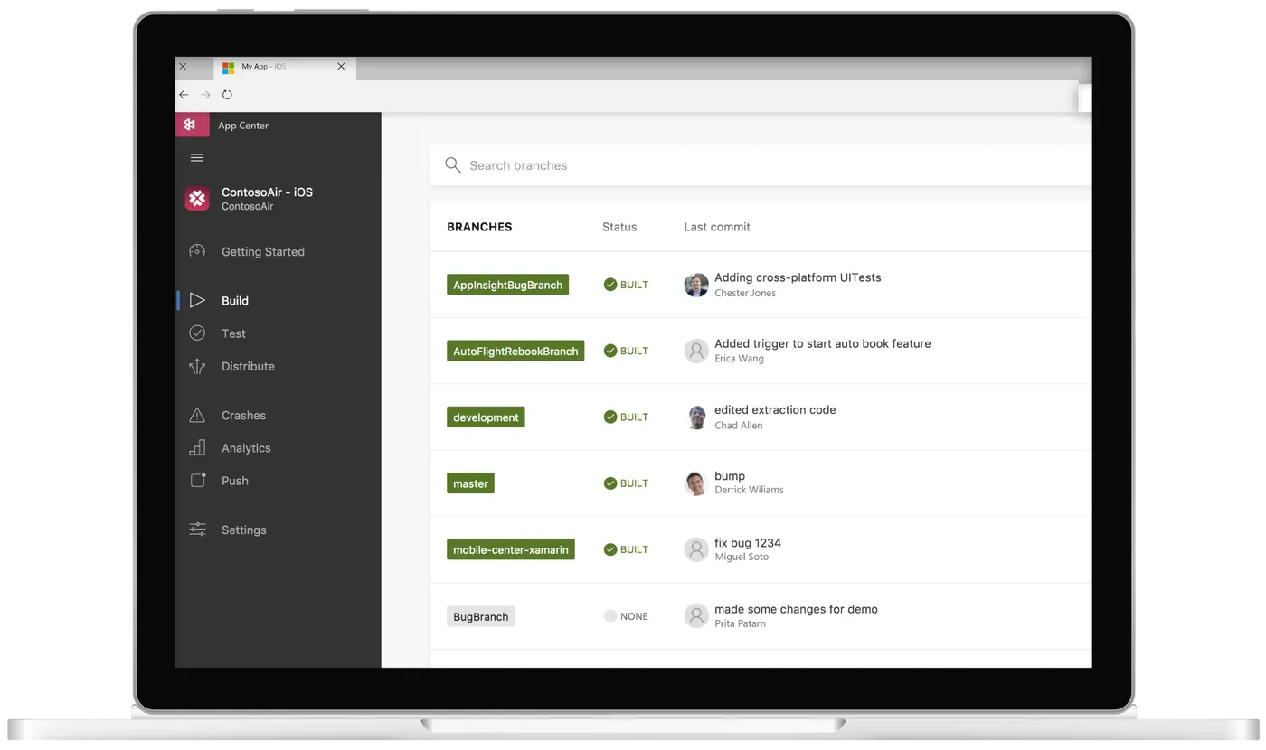 Schreenshot of Xamarin Apps on Mobile Devices