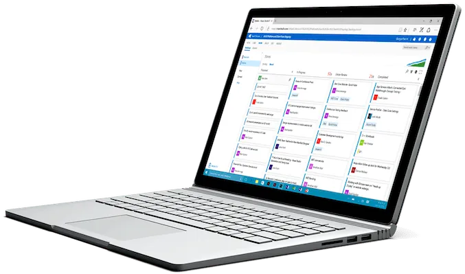 VSTS Screenshot on a Laptop