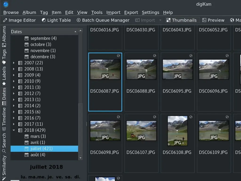 Albums View and Image Editor