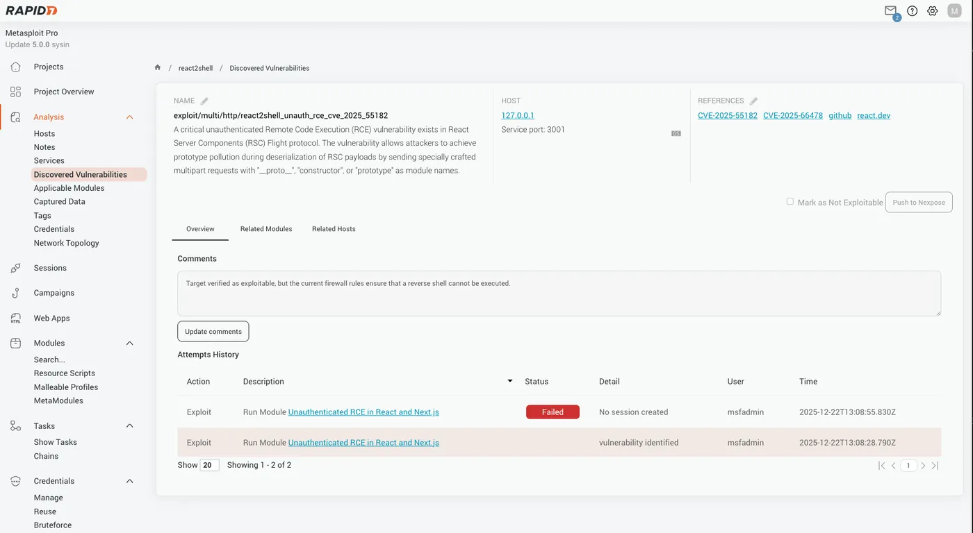 Vulnerability detection improvements