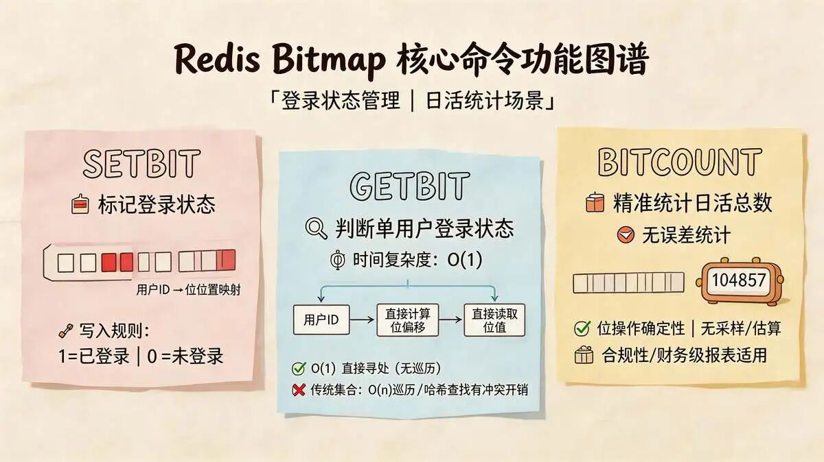 **Bitmap核心命令与功能**:
