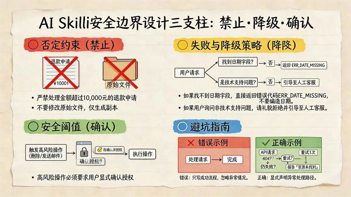 原则 5: 清晰定义边界 :明确边界,什么能做、什么不能做、失败怎么办