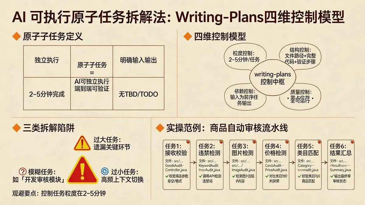 第3步：writing-plans（拆任务）—— 把大任务拆成“AI能独立搞定的小任务”