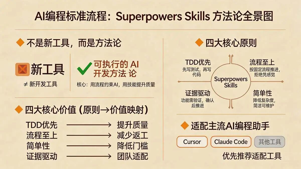 AI 编程标准流程 Superpowers Skills 核心认知 大总结