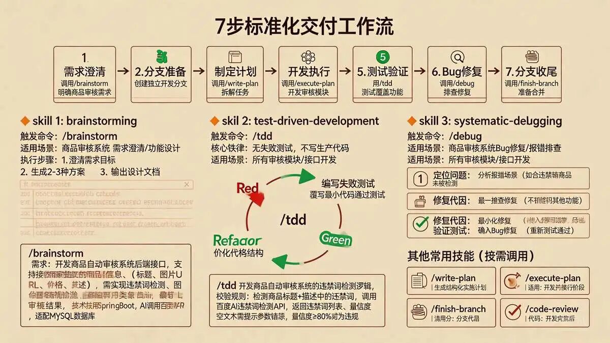 Superpowers  的核心技能 介绍（结合上面的美团面试题 业务场景）
